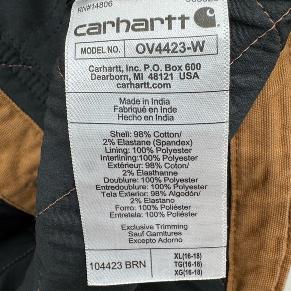 Carhartt Women’s XL Rugged Flex Relaxed Fit Quilted Snap Vest - Picture 8 of 9